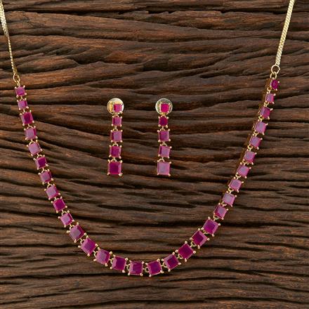 Cz Delicate Necklace With Gold Plating