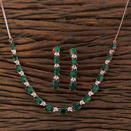 Cz Delicate Necklace With Rose Gold Plating