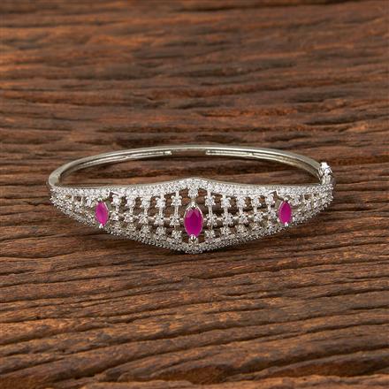 Cz Delicate Kada With Rhodium Plating