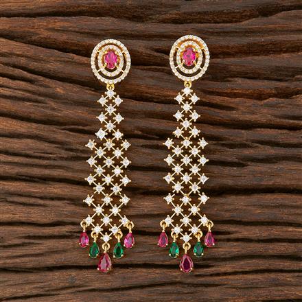 Cz Classic Earring With Gold Plating