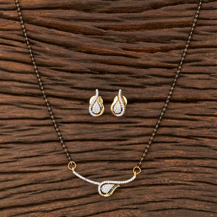 Cz Tanmaniya Mangalsutra With 2 Tone Plating