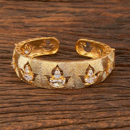 Cz Classic Kada With Matte Gold Plating