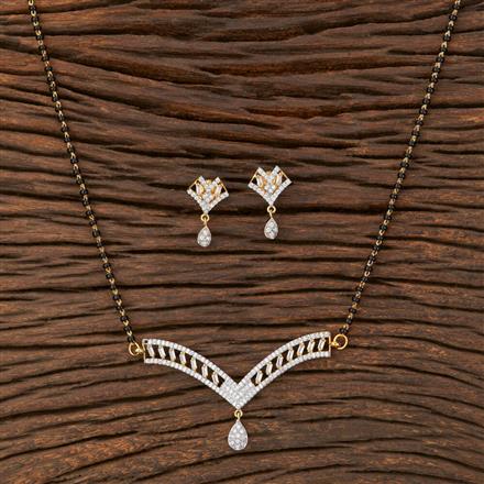 Cz Tanmaniya Mangalsutra With 2 Tone Plating