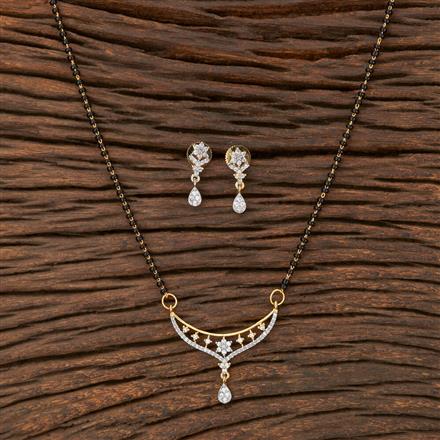 Cz Tanmaniya Mangalsutra With 2 Tone Plating