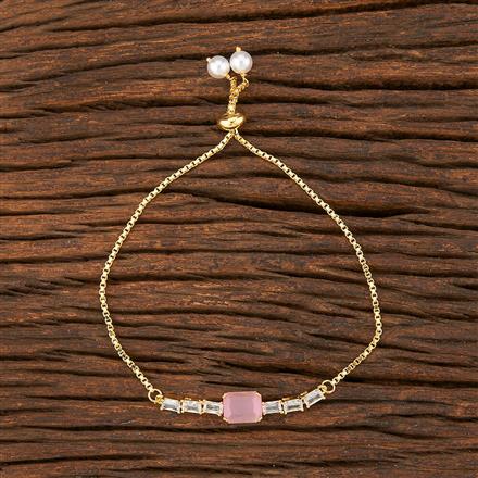 Cz Adjustable Bracelet With Gold Plating