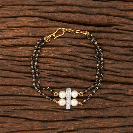 Cz Hand Mangalsutra Bracelet With 2 Tone Plating