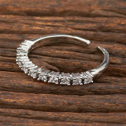 Cz Delicate Ring With Rhodium Plating