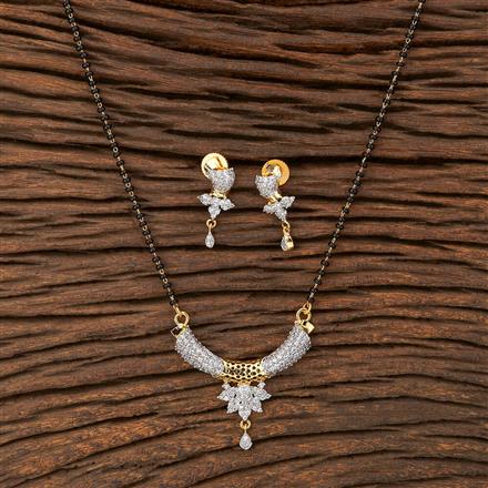 Cz Tanmaniya Mangalsutra With 2 Tone Plating