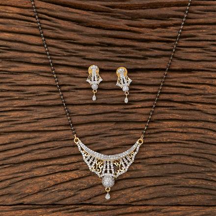 Cz Tanmaniya Mangalsutra With 2 Tone Plating
