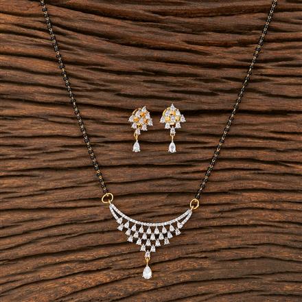 Cz Tanmaniya Mangalsutra With 2 Tone Plating