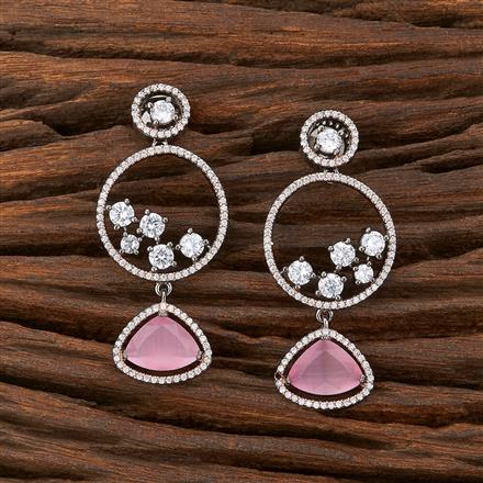 Cz Classic Earring With Black Rose Plating