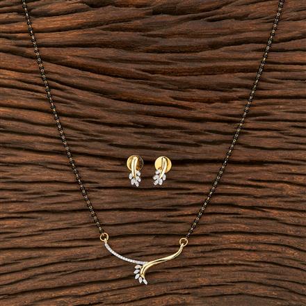 Cz Delicate Mangalsutra With 2 Tone Plating