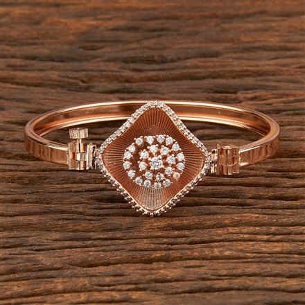 Cz Classic Kada With Rose Gold Plating