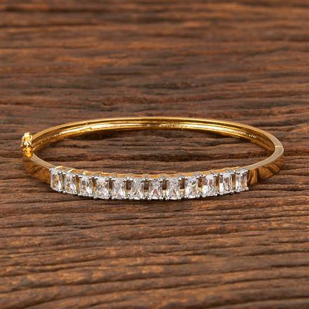 Cz Delicate Kada With 2 Tone Plating