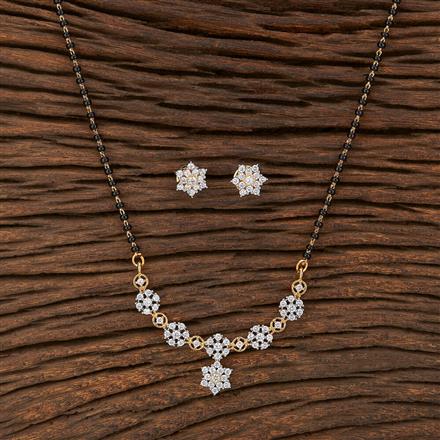 Cz Tanmaniya Mangalsutra With 2 Tone Plating