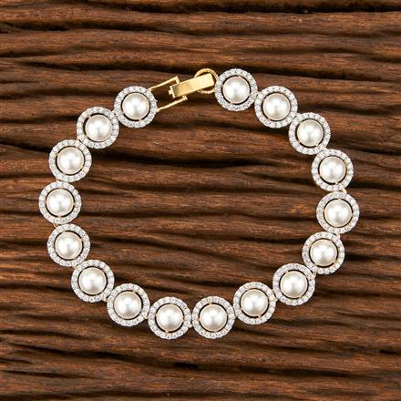 American Diamond Pearl Bracelet