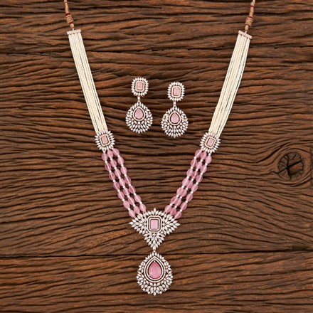 American Diamond Classic Mala With Rose Gold Plating