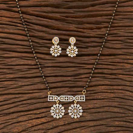 American Diamond Tanmaniya Mangalsutra With 2 Tone Plating