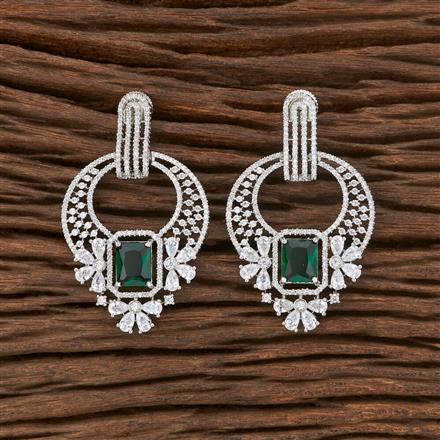 American Diamond Classic Earring With Rhodium Plating