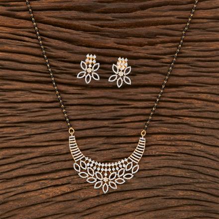 American Diamond Tanmaniya Mangalsutra With 2 Tone Plating