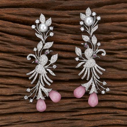 American Diamond Classic Earring With Black Plating