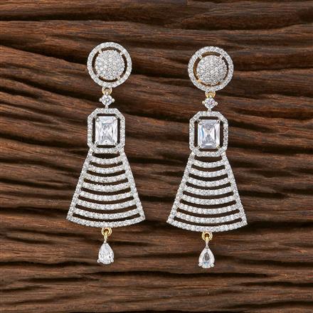 American Diamond Classic Earring With Gold Plating