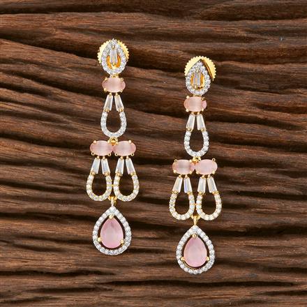 American Diamond Classic Earring With 2 Tone Plating