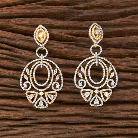 American Diamond Classic Earring With Gold Plating