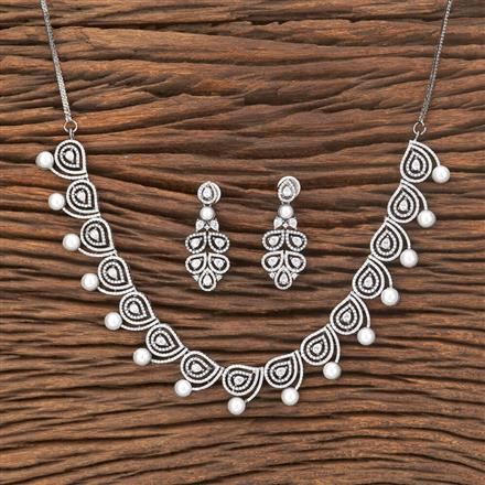 American Diamond Pearl Necklace