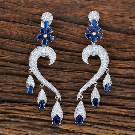 American Diamond Classic Earring With Rhodium Plating