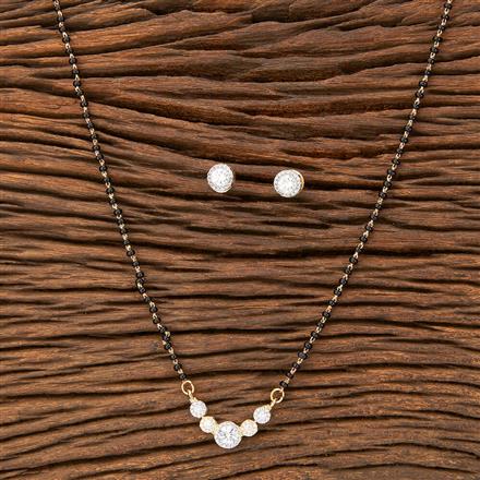 Cubic Zirconia Delicate Mangalsutra With 2 Tone Plating
