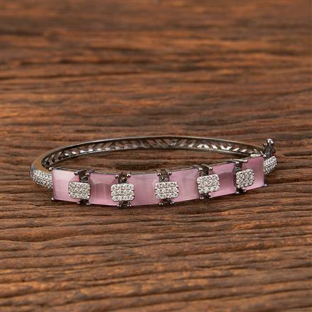 Cubic Zirconia Classic Kada With Black Plating