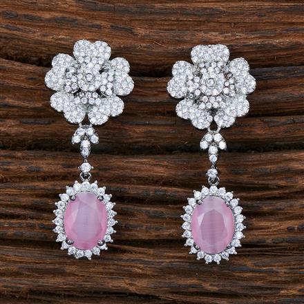 Cubic Zirconia Classic Earring With Black Plating