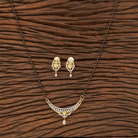 Cubic Zirconia Delicate Mangalsutra With 2 Tone Plating