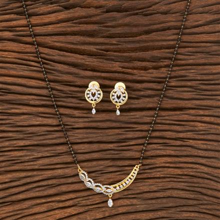 Cubic Zirconia Delicate Mangalsutra With 2 Tone Plating