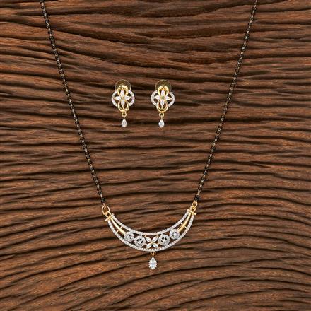 Cubic Zirconia Delicate Mangalsutra With 2 Tone Plating