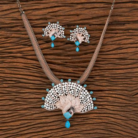 Cubic Zirconia Classic Pendant Set With Black Rose Plating