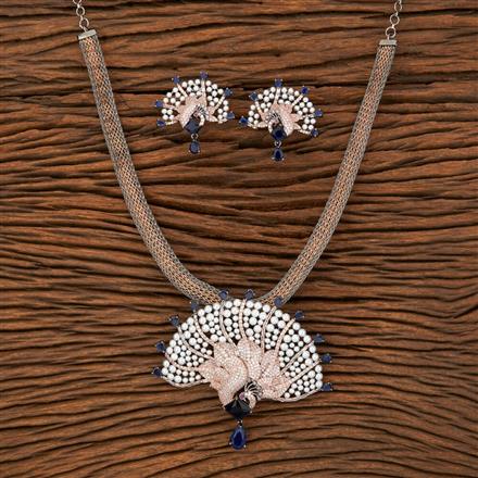 Cubic Zirconia Classic Pendant Set With Black Rose Plating