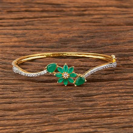 Cubic Zirconia Delicate Kada With 2 Tone Plating