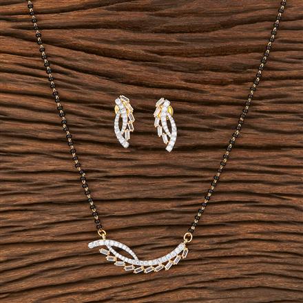 Cubic Zirconia Tanmaniya Mangalsutra With 2 Tone Plating