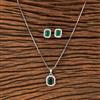 Cubic Zirconia Delicate Pendant Set With Rhodium Plating