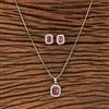 Cubic Zirconia Delicate Pendant Set With Rhodium Plating
