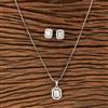 Cubic Zirconia Delicate Pendant Set With Rhodium Plating