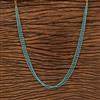 Cz 3 Line Necklace With Gold Plating