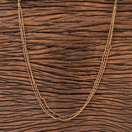 Cz 3 Line Necklace With Gold Plating