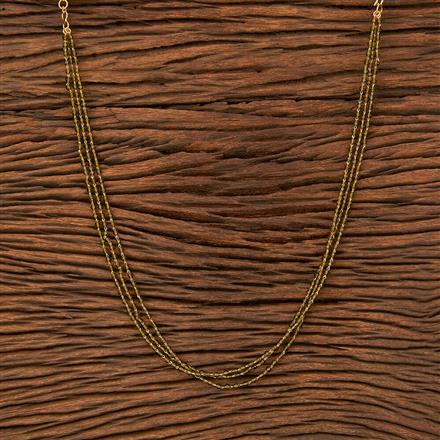 Cz 3 Line Necklace With Gold Plating