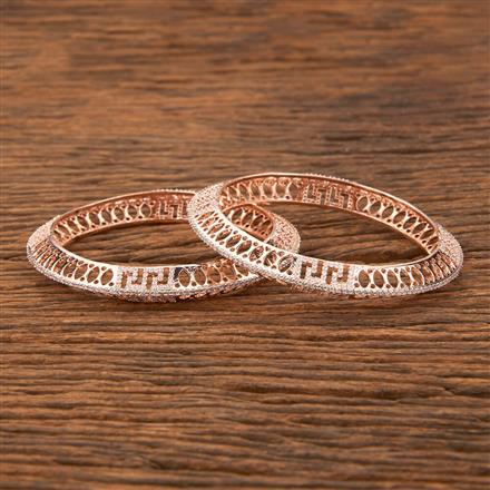 American Diamond Classic Bangles With Rose Gold Plating