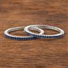 American Diamond Delicate Bangles With Rhodium Plating