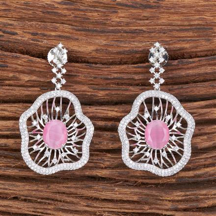 American Diamond Classic Earring With Rhodium Plating