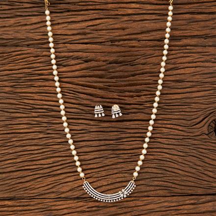American Diamond Classic Mala Necklace With 2 Tone Plating